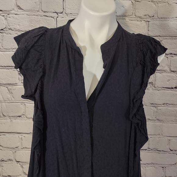 H&M black button front dress - Picture 2 of 6